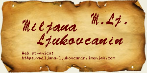 Miljana Ljukovčanin vizit kartica